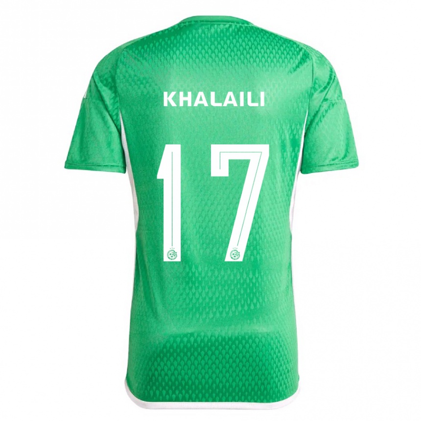 Niño Fútbol Camiseta Iyad Khalaili #17 Blanco Azul 1ª Equipación 2023/24