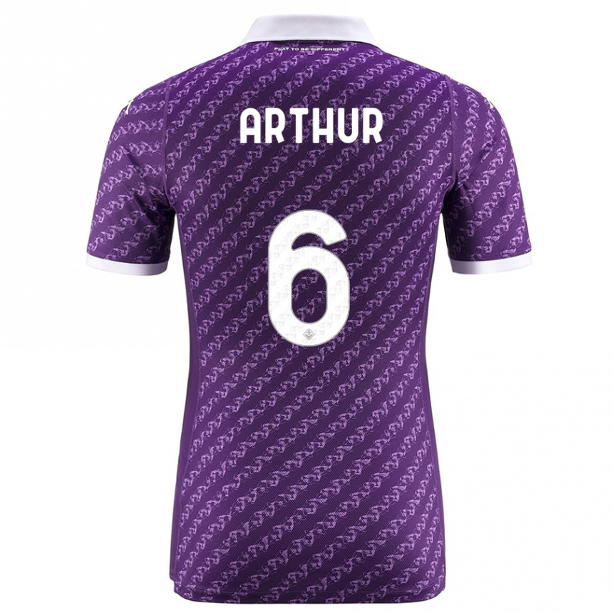Niño Fútbol Camiseta Arthur Melo #6 Violeta 1ª Equipación 2023/24