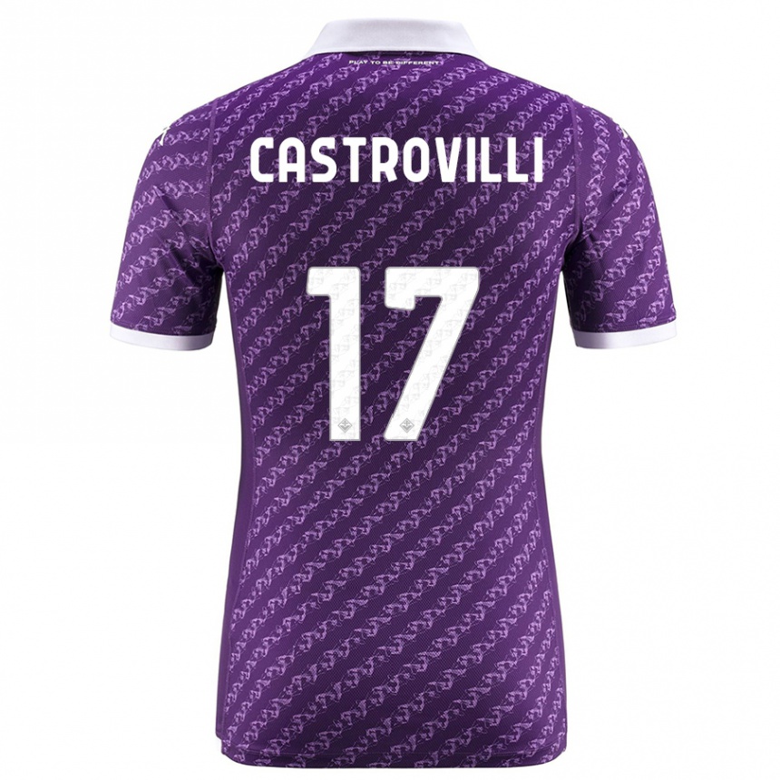 Niño Fútbol Camiseta Gaetano Castrovilli #17 Violeta 1ª Equipación 2023/24