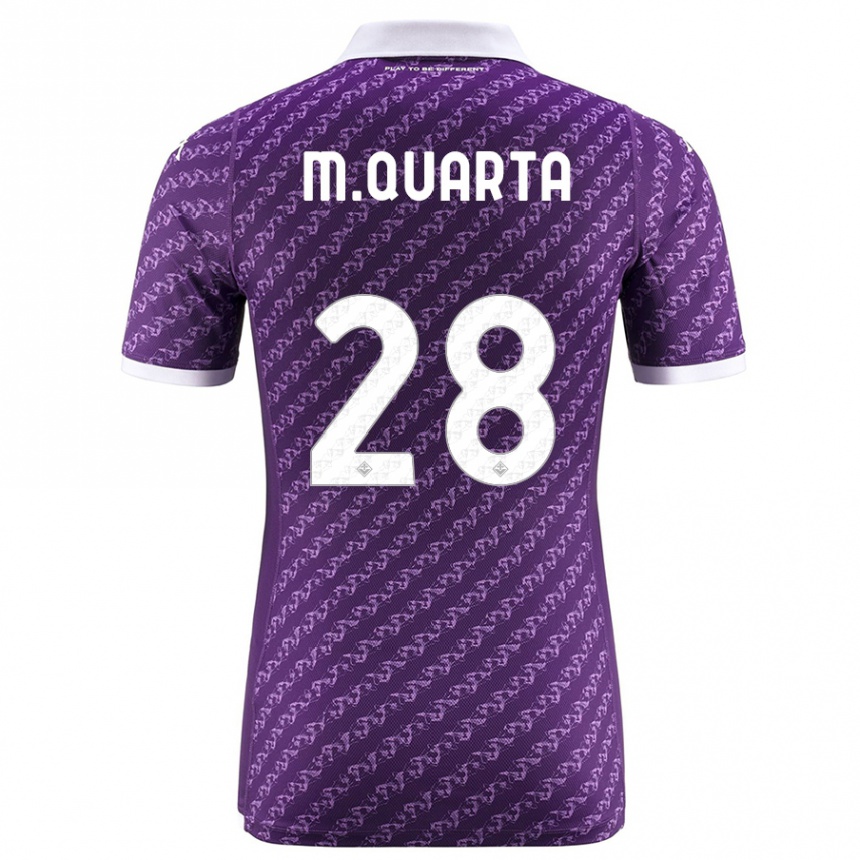 Niño Fútbol Camiseta Lucas Martínez Quarta #28 Violeta 1ª Equipación 2023/24