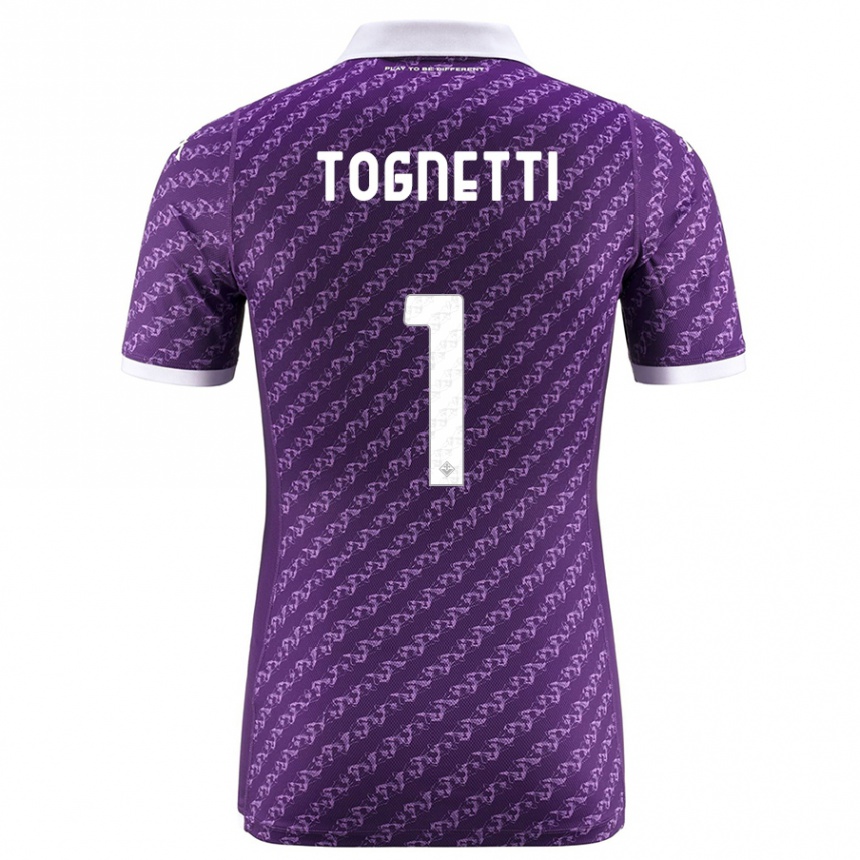 Niño Fútbol Camiseta Laerte Tognetti #1 Violeta 1ª Equipación 2023/24