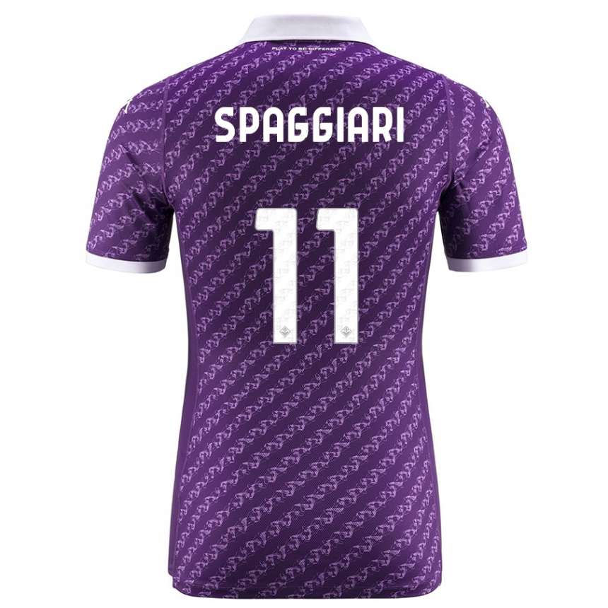 Niño Fútbol Camiseta Riccardo Spaggiari #11 Violeta 1ª Equipación 2023/24