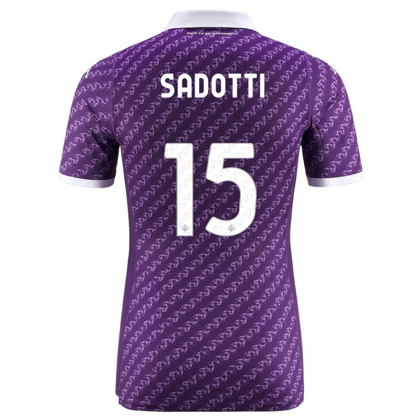 Niño Fútbol Camiseta Edoardo Sadotti #15 Violeta 1ª Equipación 2023/24