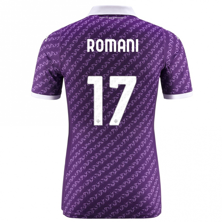 Niño Fútbol Camiseta Lorenzo Romani #17 Violeta 1ª Equipación 2023/24