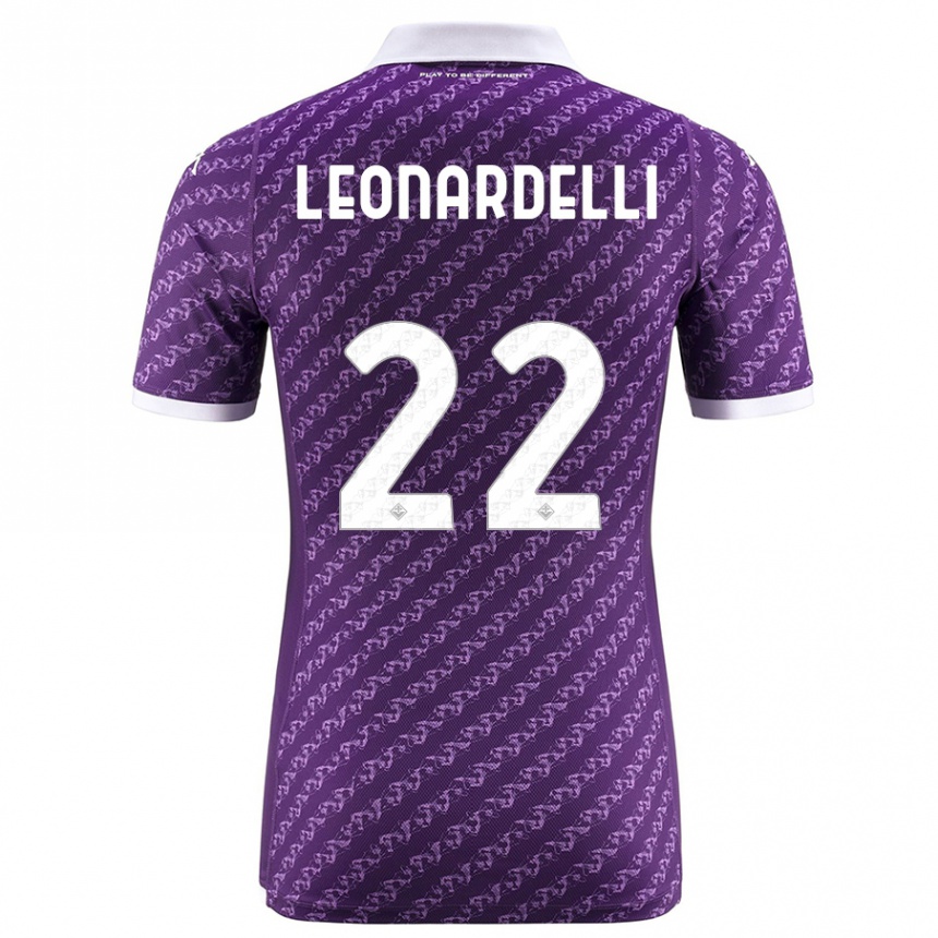 Niño Fútbol Camiseta Pietro Leonardelli #22 Violeta 1ª Equipación 2023/24