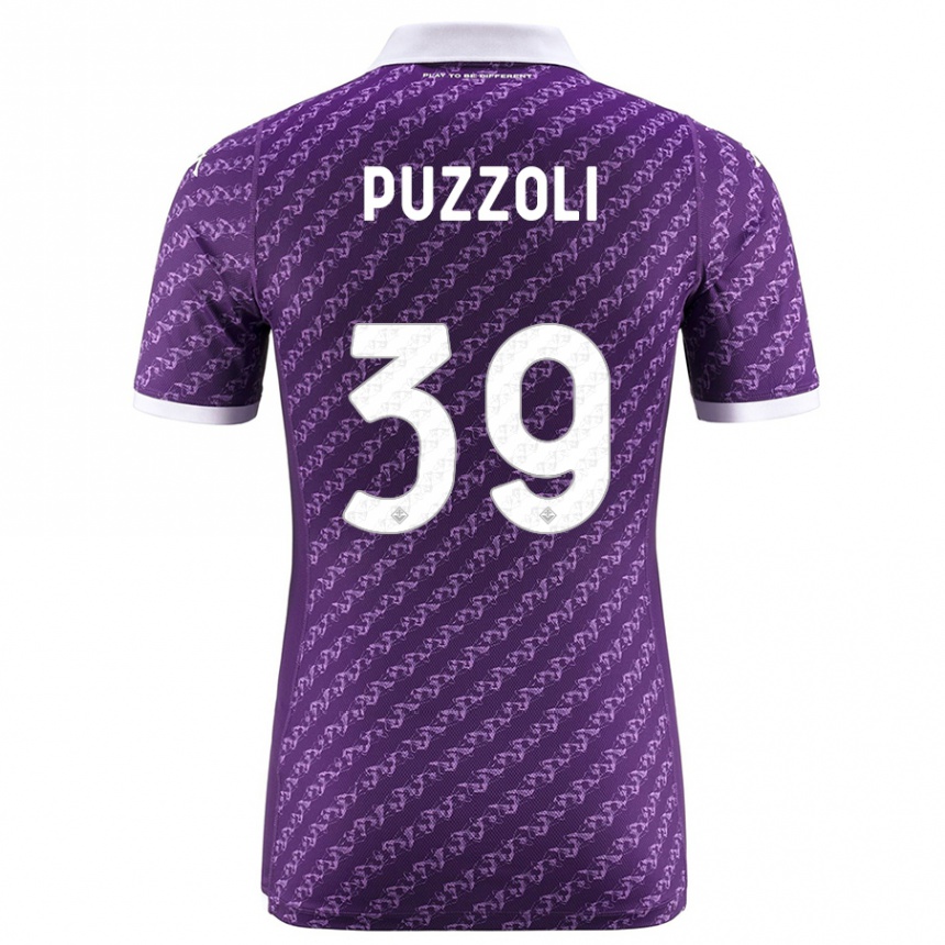 Niño Fútbol Camiseta Giorgio Puzzoli #39 Violeta 1ª Equipación 2023/24