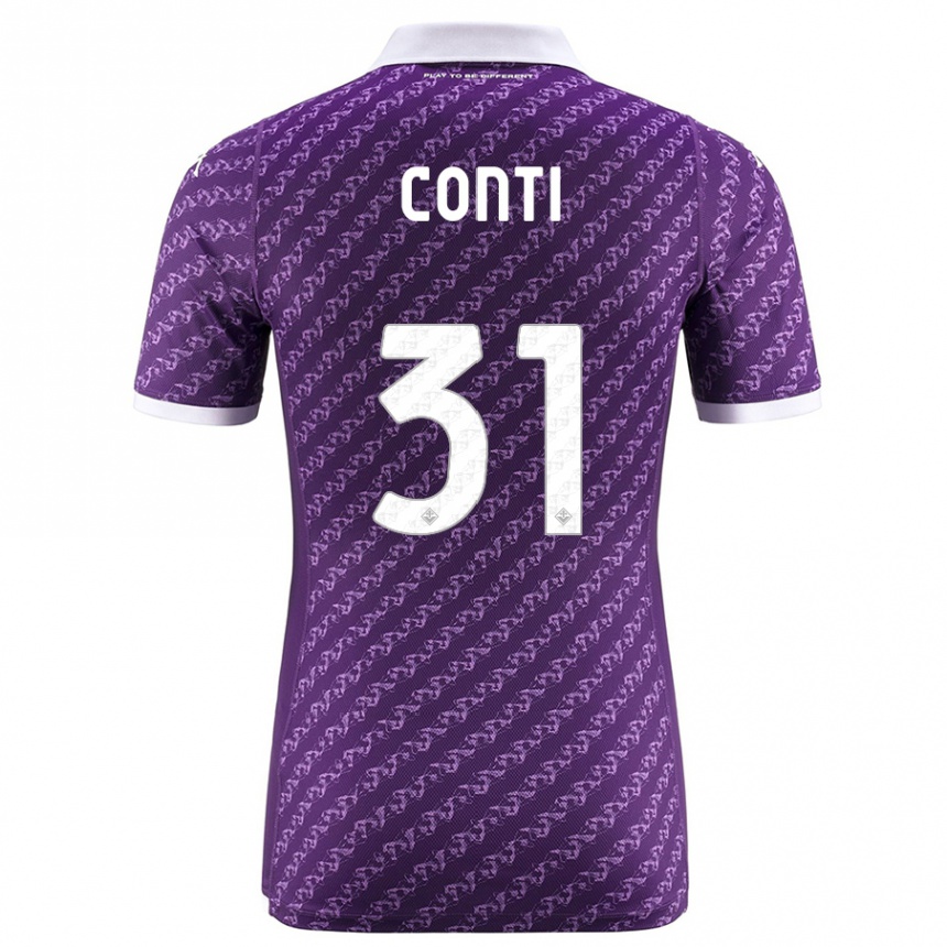 Niño Fútbol Camiseta Gabriele Conti #31 Violeta 1ª Equipación 2023/24