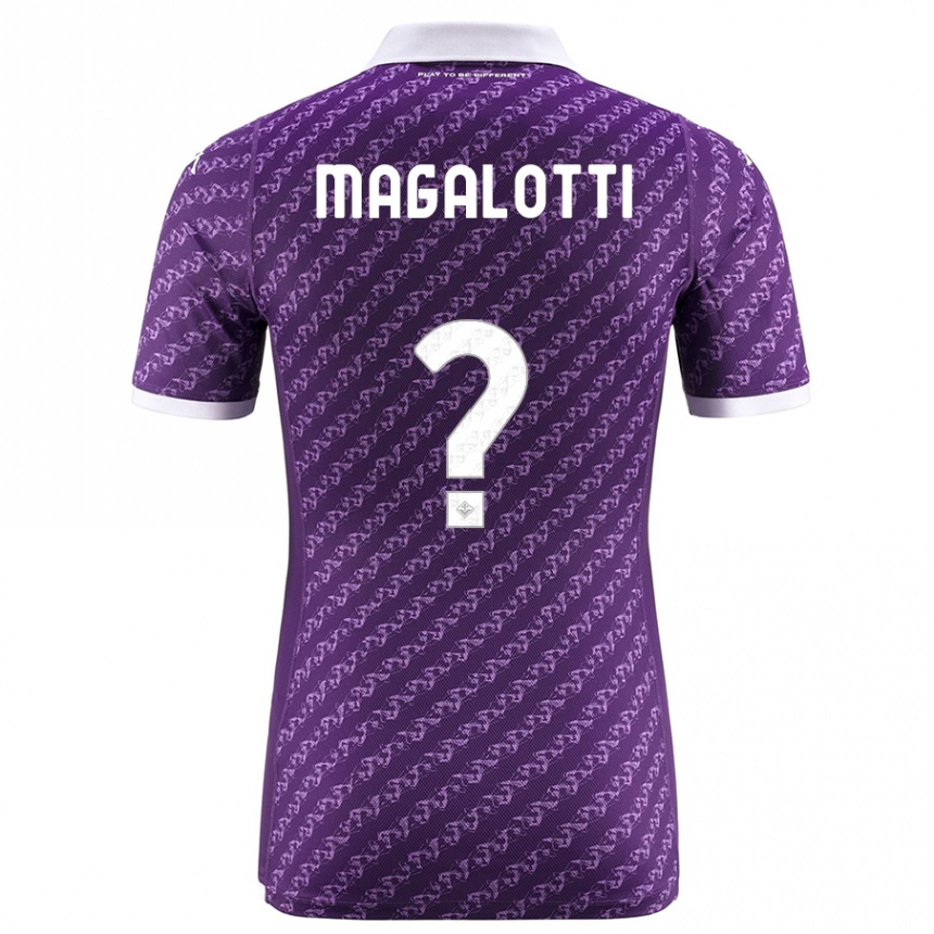 Niño Fútbol Camiseta Mattia Magalotti #0 Violeta 1ª Equipación 2023/24