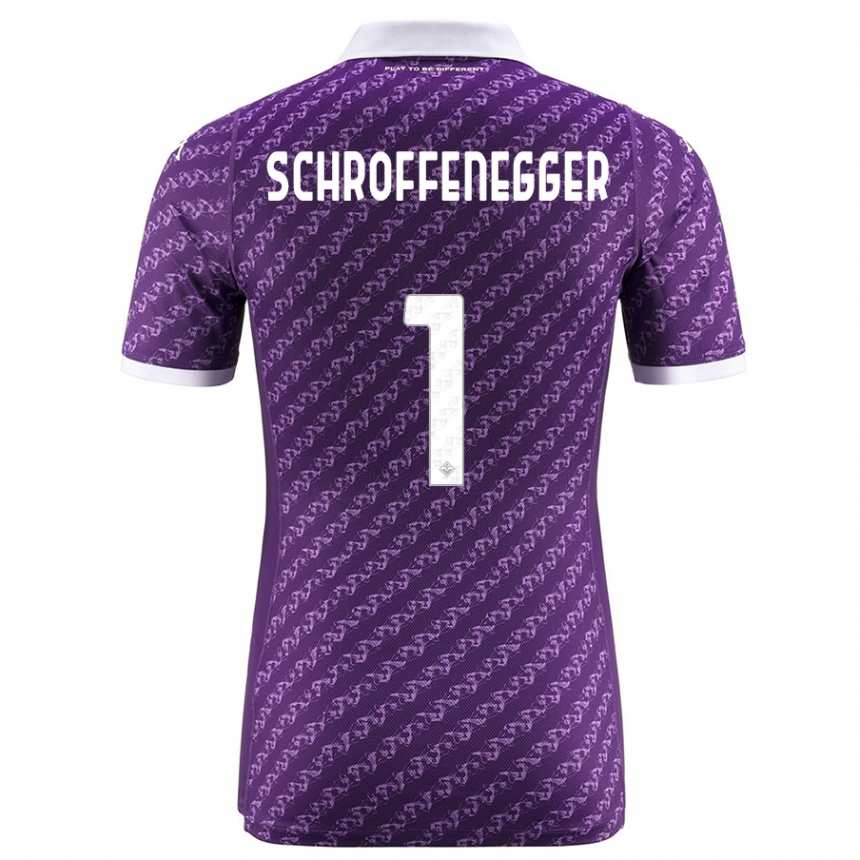 Niño Fútbol Camiseta Katja Schroffenegger #1 Violeta 1ª Equipación 2023/24