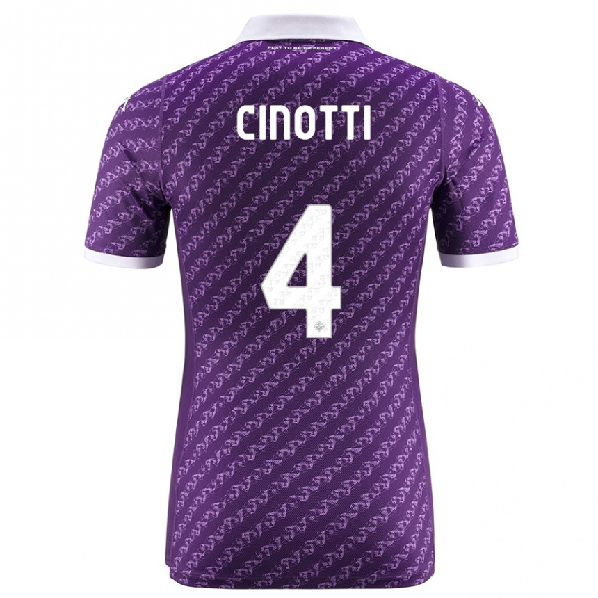 Niño Fútbol Camiseta Norma Cinotti #4 Violeta 1ª Equipación 2023/24