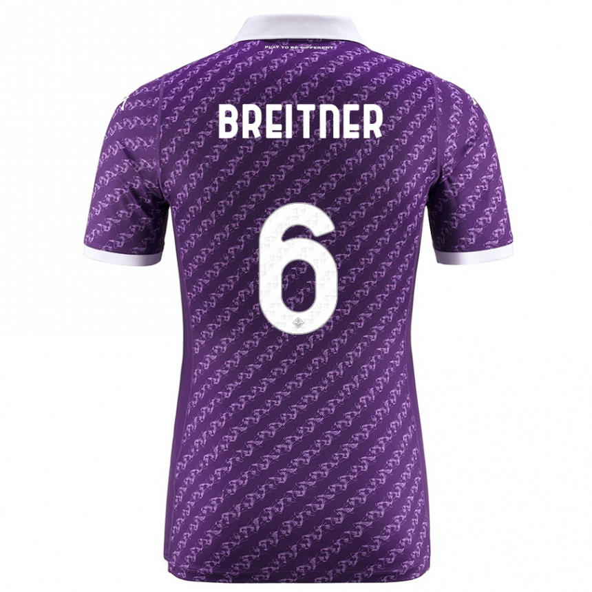 Niño Fútbol Camiseta Stephanie Breitner #6 Violeta 1ª Equipación 2023/24