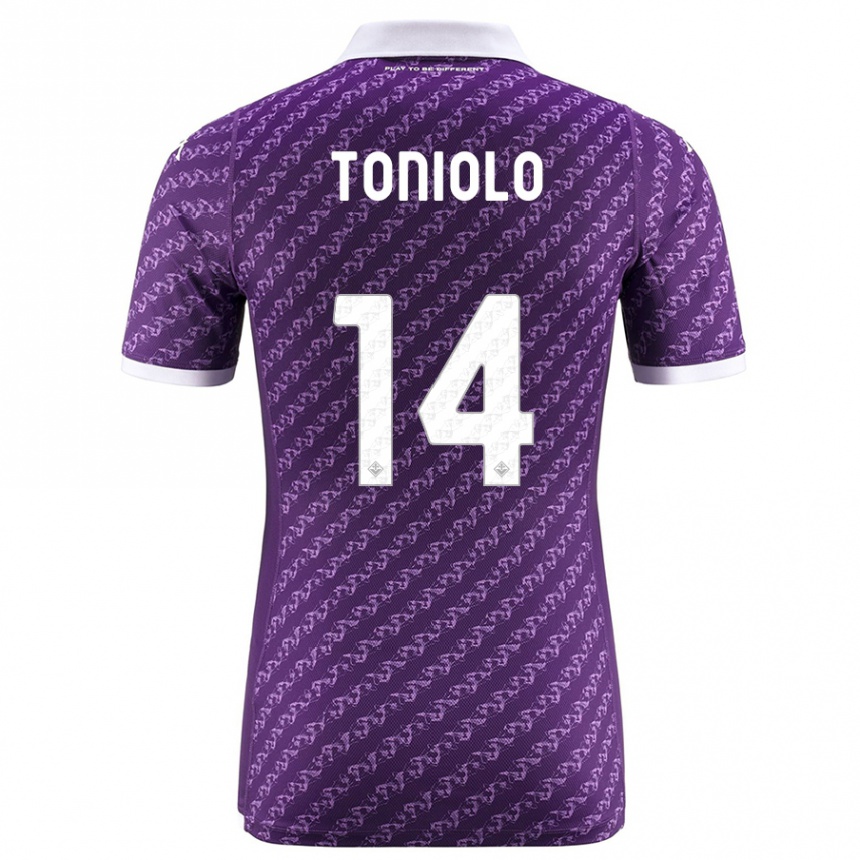 Niño Fútbol Camiseta Martina Toniolo #14 Violeta 1ª Equipación 2023/24