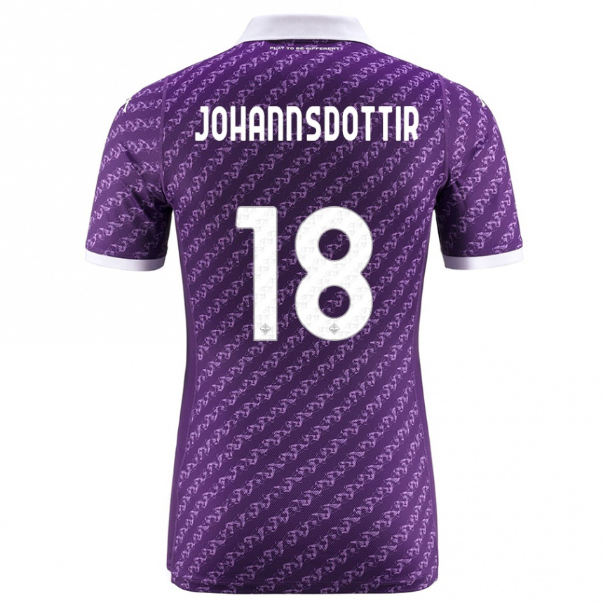 Niño Fútbol Camiseta Alexandra Jóhannsdóttir #18 Violeta 1ª Equipación 2023/24