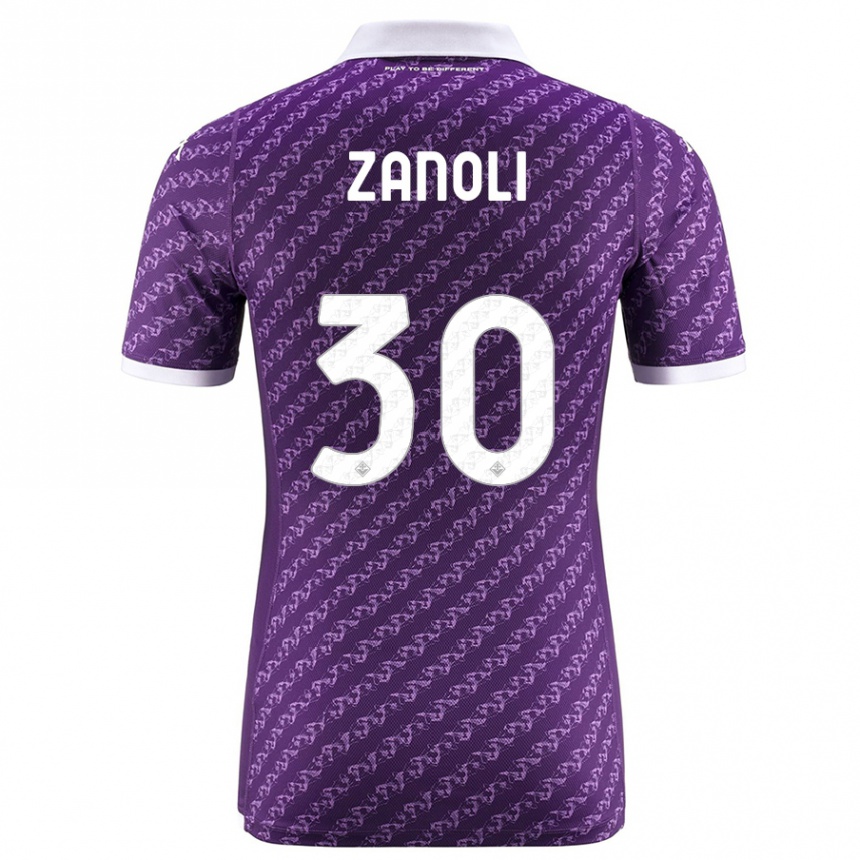 Niño Fútbol Camiseta Martina Zanoli #30 Violeta 1ª Equipación 2023/24