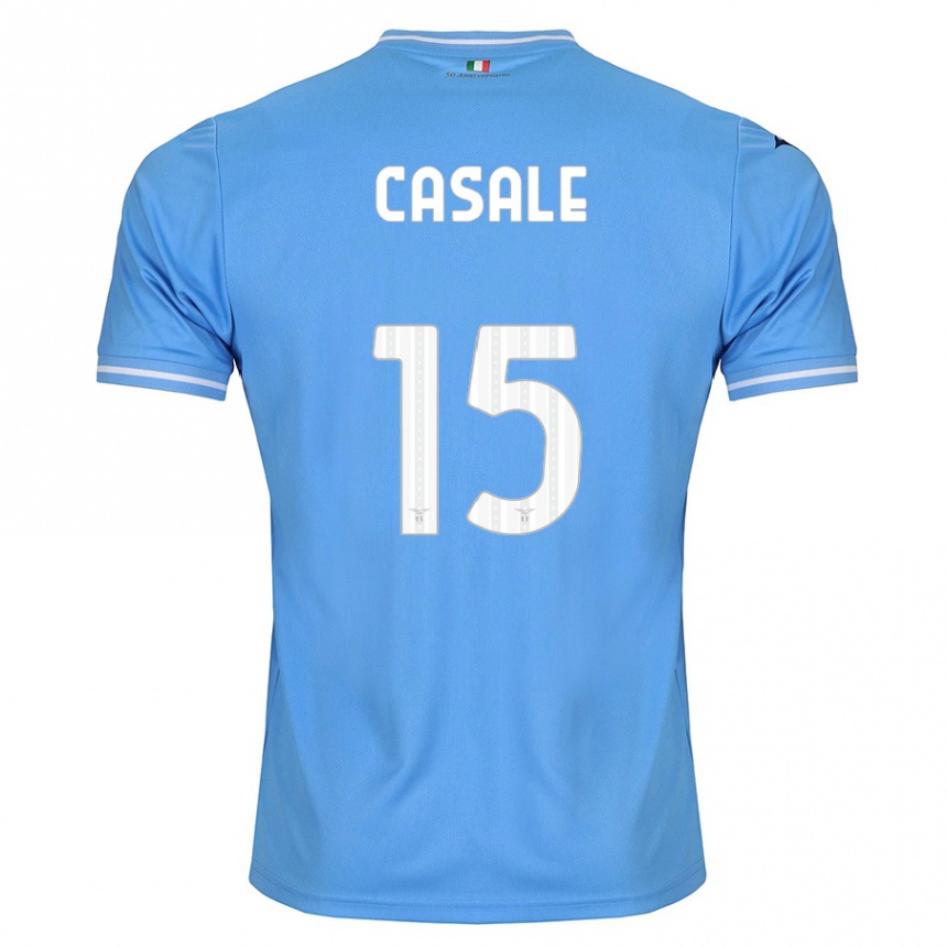 Niño Fútbol Camiseta Nicolò Casale #15 Azul 1ª Equipación 2023/24