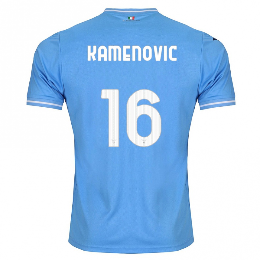 Niño Fútbol Camiseta Dimitrije Kamenović #16 Azul 1ª Equipación 2023/24