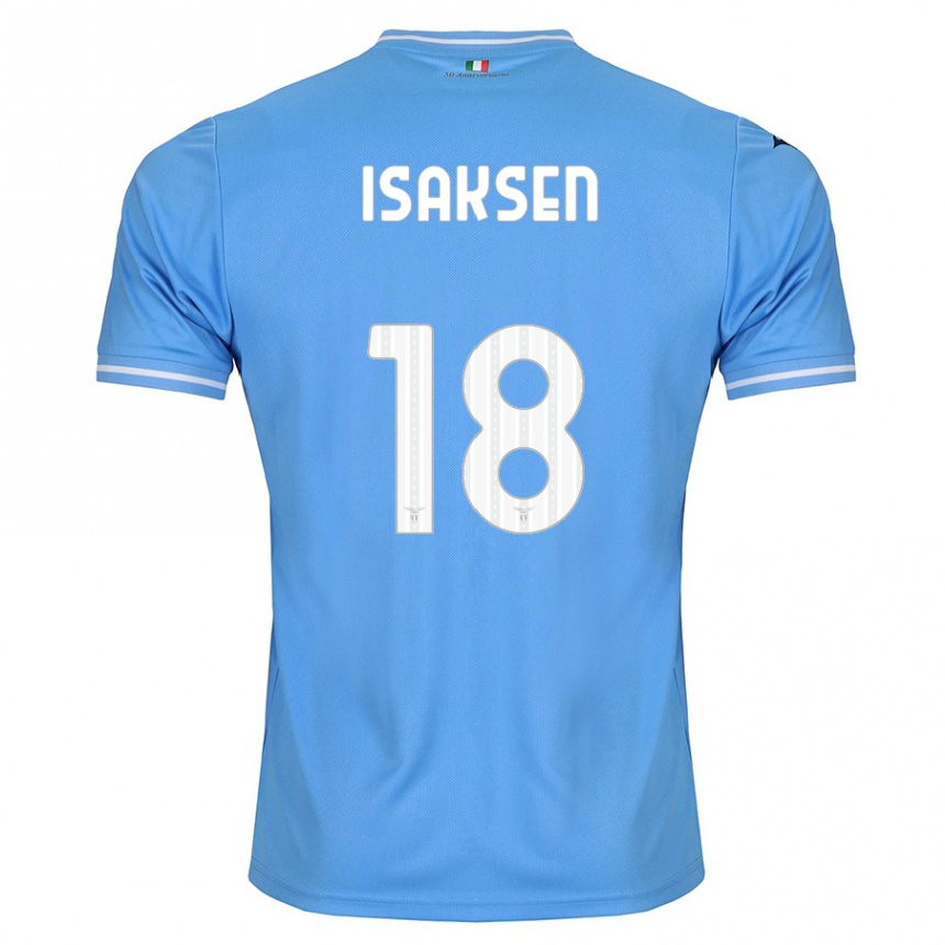 Niño Fútbol Camiseta Gustav Isaksen #18 Azul 1ª Equipación 2023/24