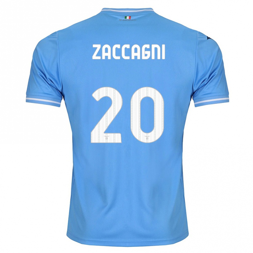 Niño Fútbol Camiseta Mattia Zaccagni #20 Azul 1ª Equipación 2023/24