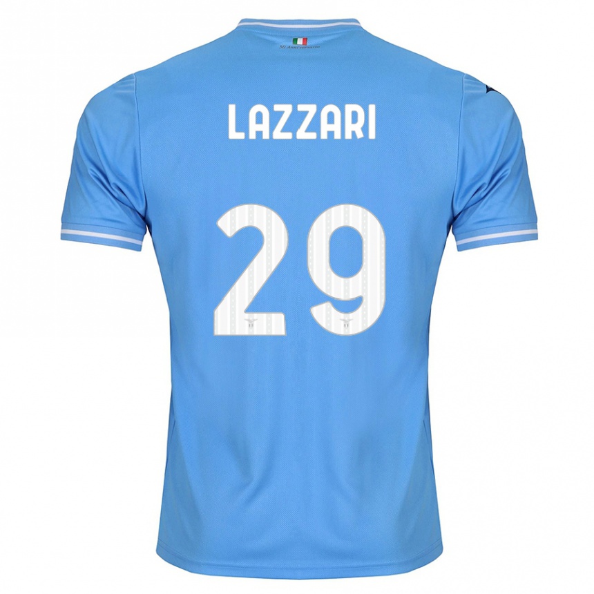 Niño Fútbol Camiseta Manuel Lazzari #29 Azul 1ª Equipación 2023/24