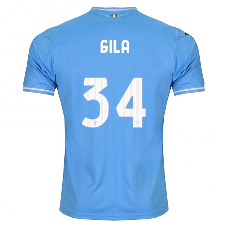 Niño Fútbol Camiseta Mario Gila #34 Azul 1ª Equipación 2023/24