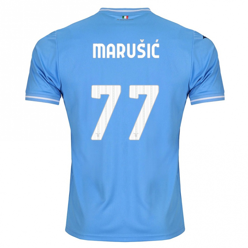 Niño Fútbol Camiseta Adam Marusic #77 Azul 1ª Equipación 2023/24