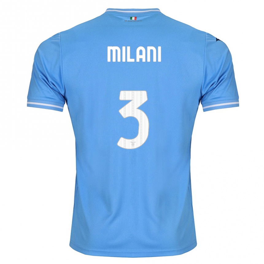 Niño Fútbol Camiseta Alessandro Milani #3 Azul 1ª Equipación 2023/24