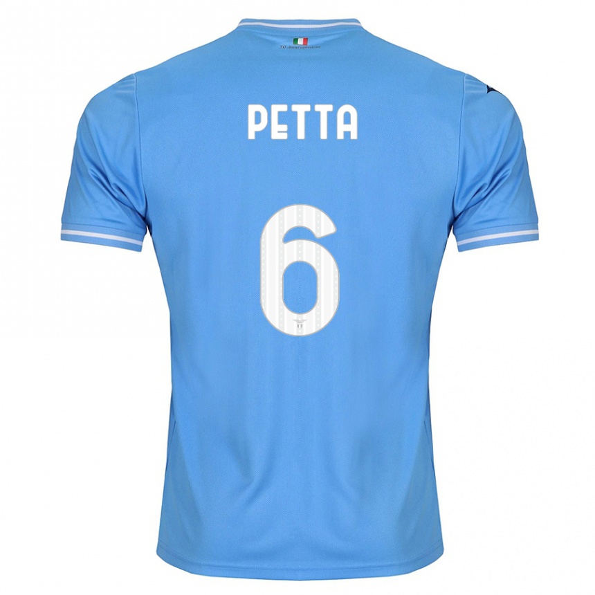 Niño Fútbol Camiseta Andrea Petta #6 Azul 1ª Equipación 2023/24