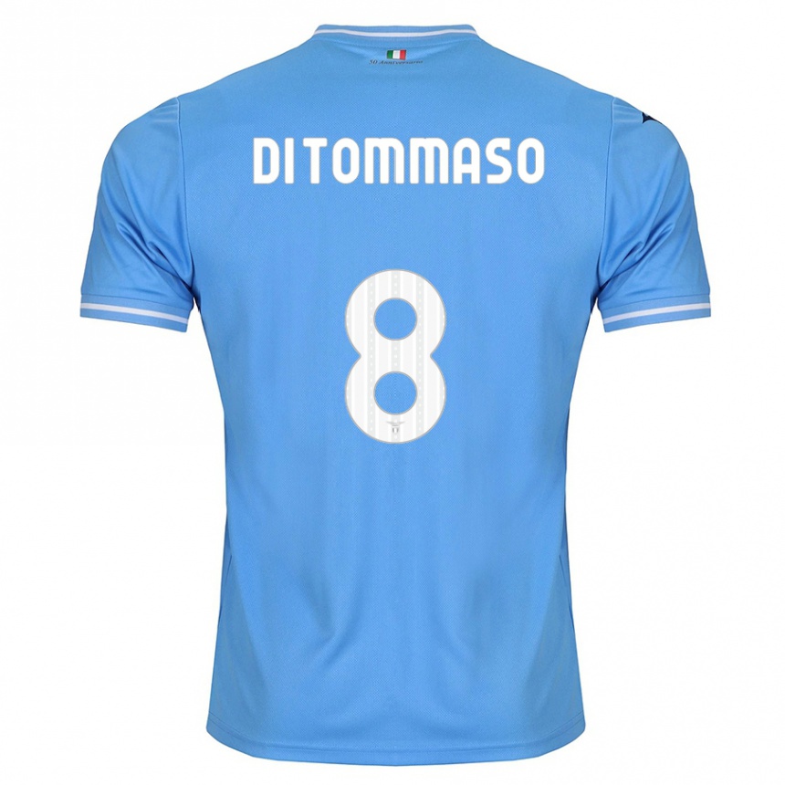 Niño Fútbol Camiseta Leonardo Di Tommaso #8 Azul 1ª Equipación 2023/24