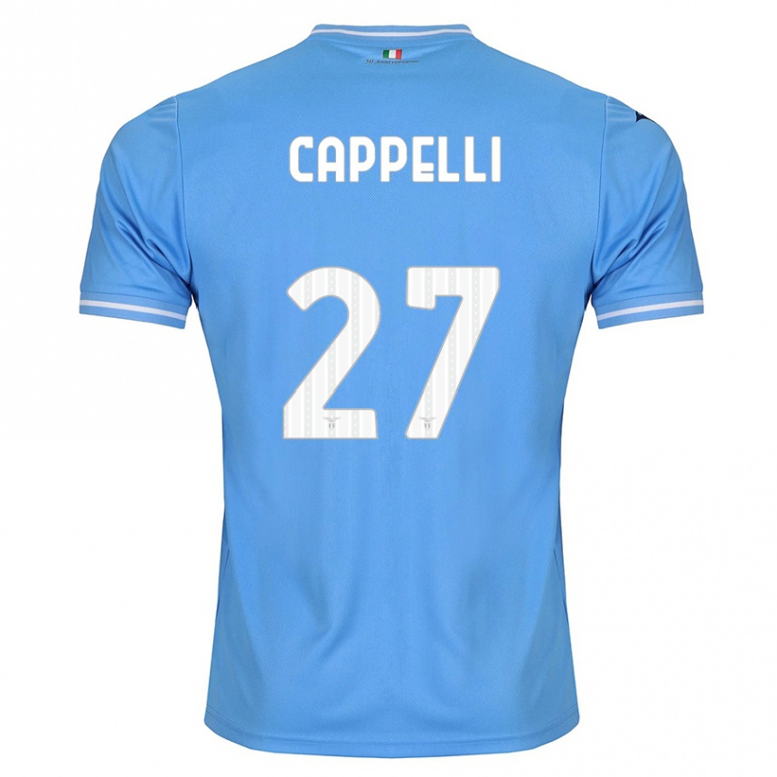 Niño Fútbol Camiseta Tommaso Cappelli #27 Azul 1ª Equipación 2023/24