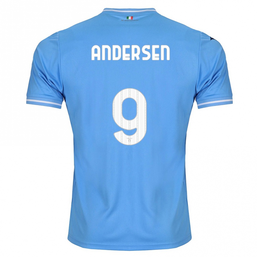 Niño Fútbol Camiseta Signe Holt Andersen #9 Azul 1ª Equipación 2023/24