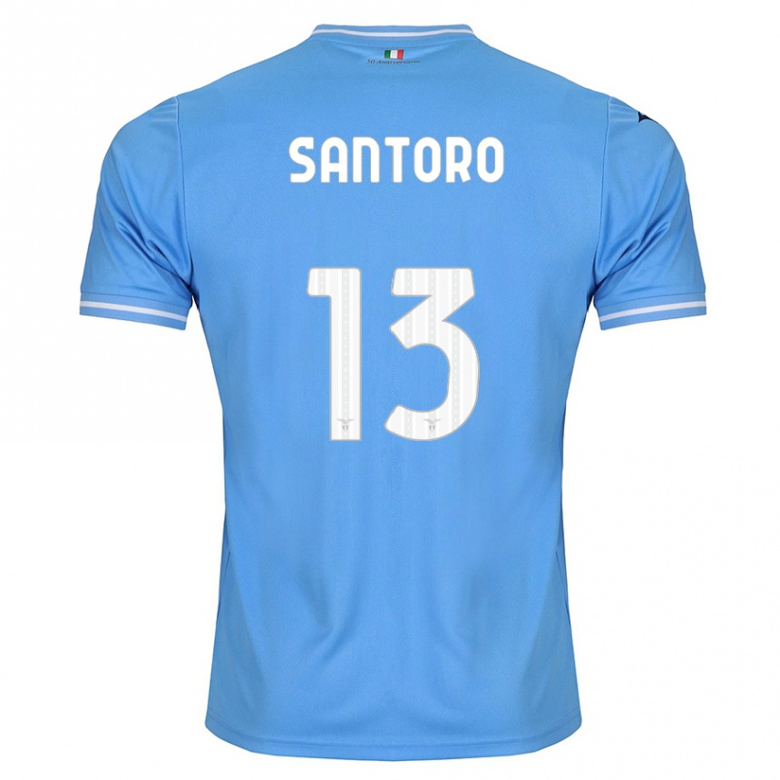 Niño Fútbol Camiseta Martina Santoro #13 Azul 1ª Equipación 2023/24