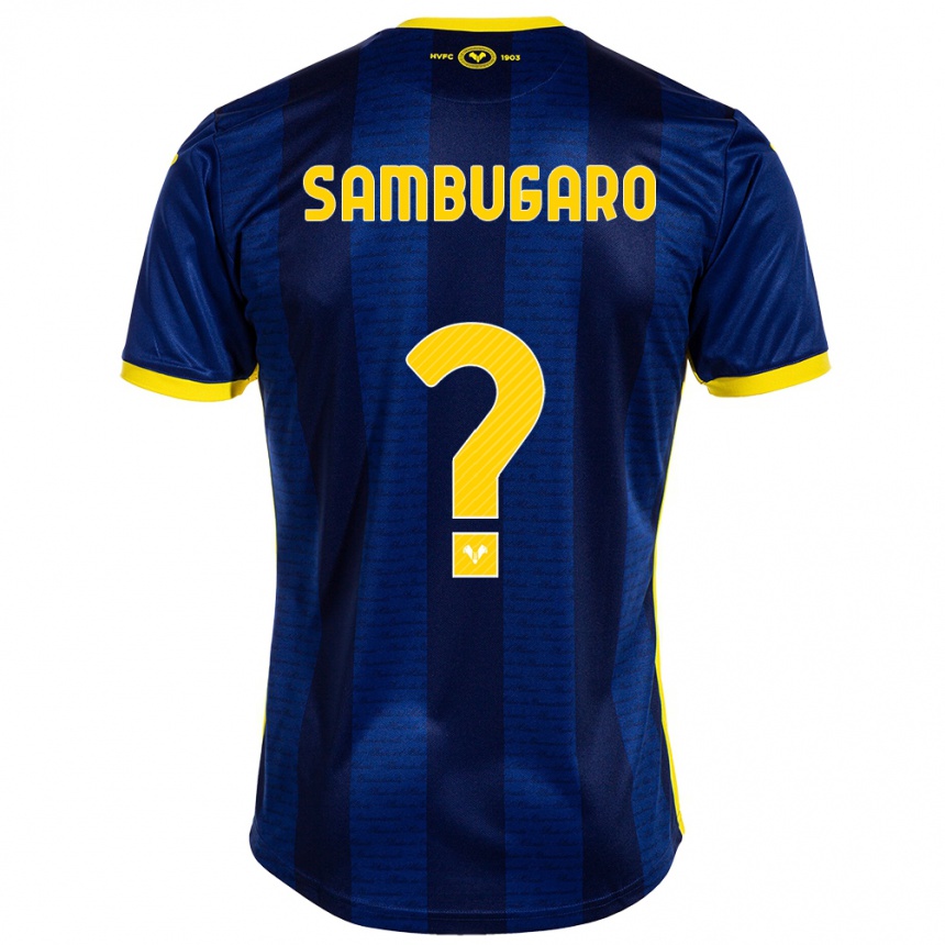 Niño Fútbol Camiseta Mattia Sambugaro #0 Armada 1ª Equipación 2023/24