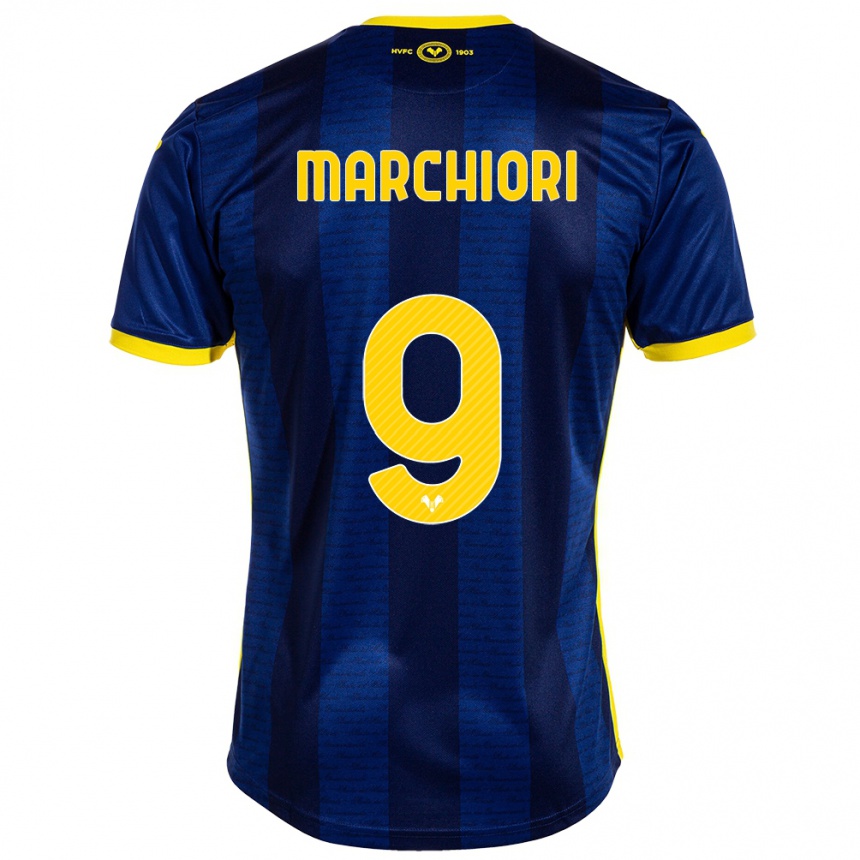 Niño Fútbol Camiseta Giorgia Marchiori #9 Armada 1ª Equipación 2023/24