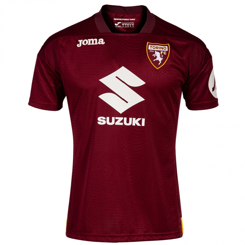 Niño Fútbol Camiseta Cristian Padula #14 Rojo Oscuro 1ª Equipación 2023/24