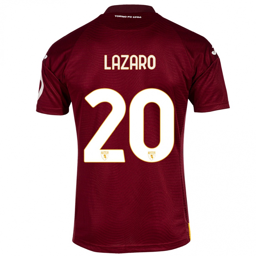 Niño Fútbol Camiseta Valentino Lazaro #20 Rojo Oscuro 1ª Equipación 2023/24