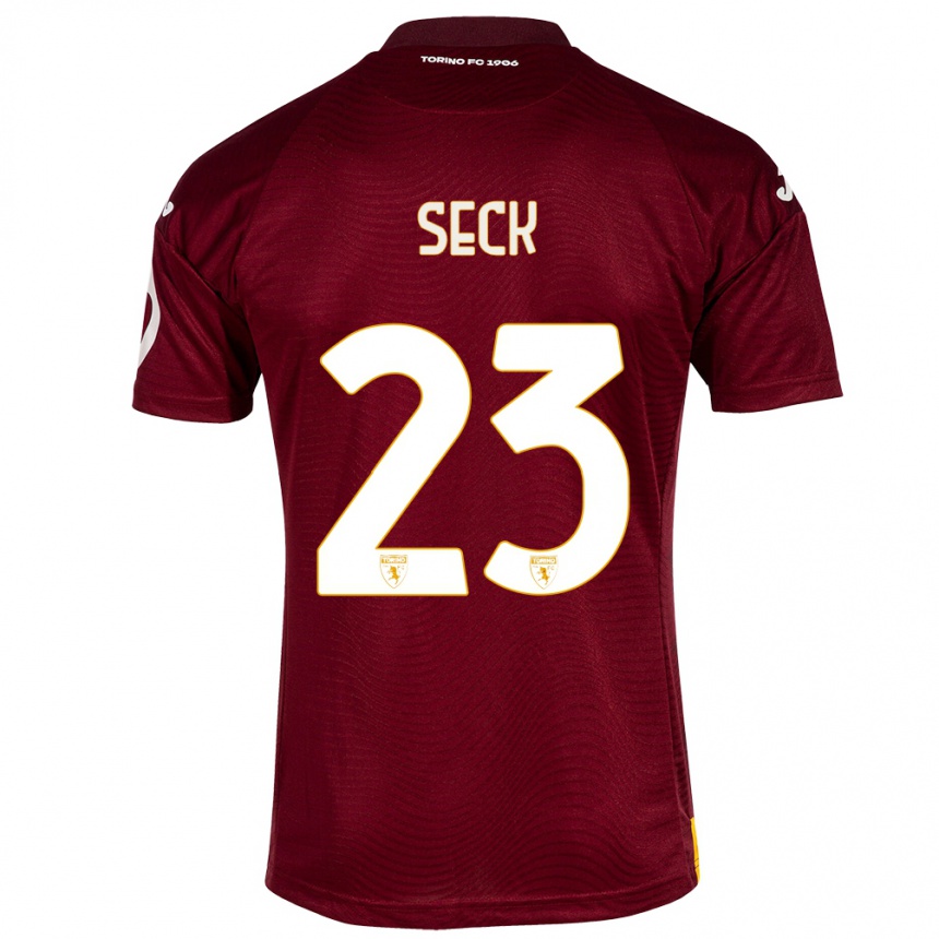 Niño Fútbol Camiseta Demba Seck #23 Rojo Oscuro 1ª Equipación 2023/24