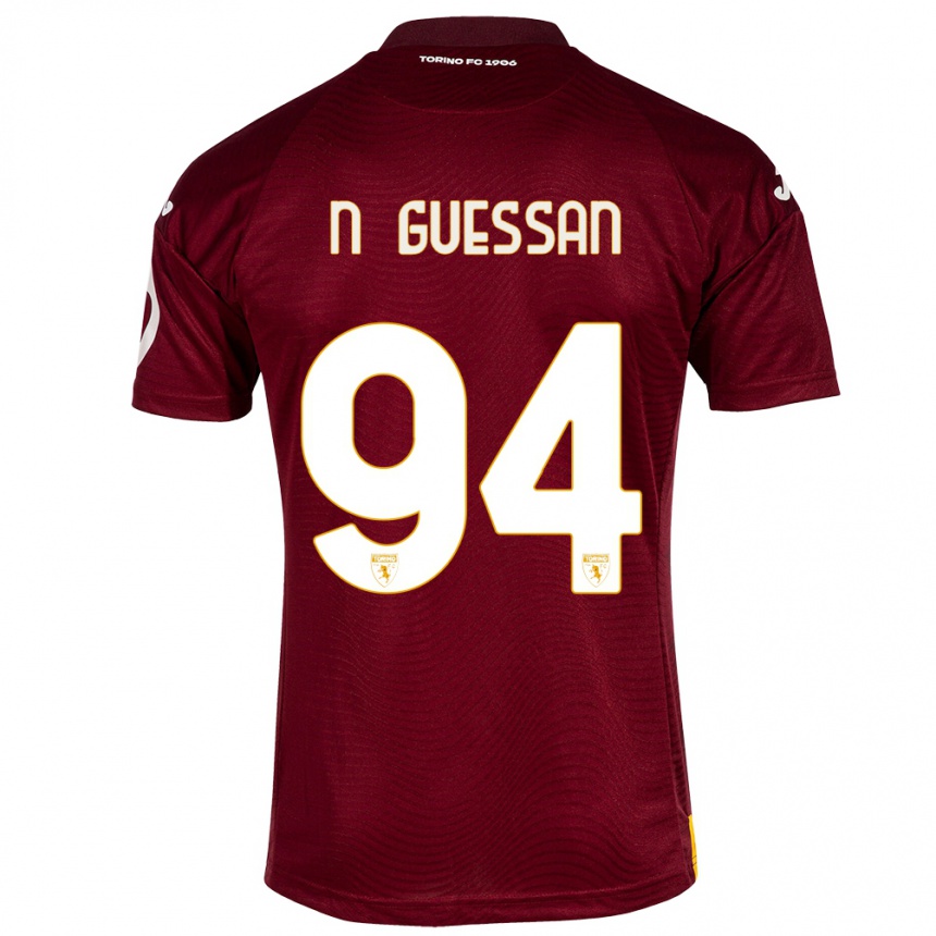 Niño Fútbol Camiseta Ange Caumenan N'guessan #94 Rojo Oscuro 1ª Equipación 2023/24