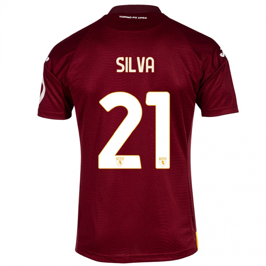 Niño Fútbol Camiseta Jonathan Silva #21 Rojo Oscuro 1ª Equipación 2023/24