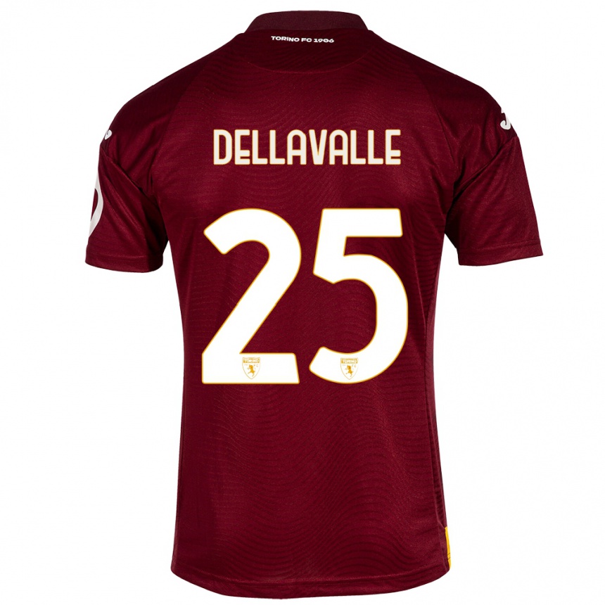 Niño Fútbol Camiseta Alessandro Dellavalle #25 Rojo Oscuro 1ª Equipación 2023/24