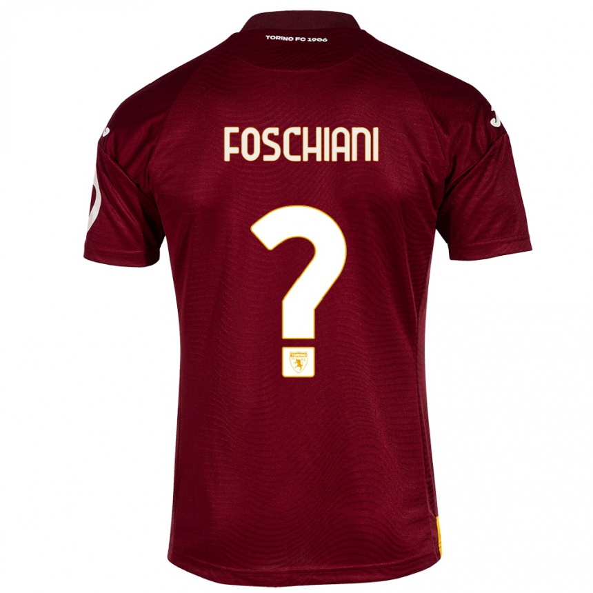 Niño Fútbol Camiseta Francesco Foschiani #0 Rojo Oscuro 1ª Equipación 2023/24