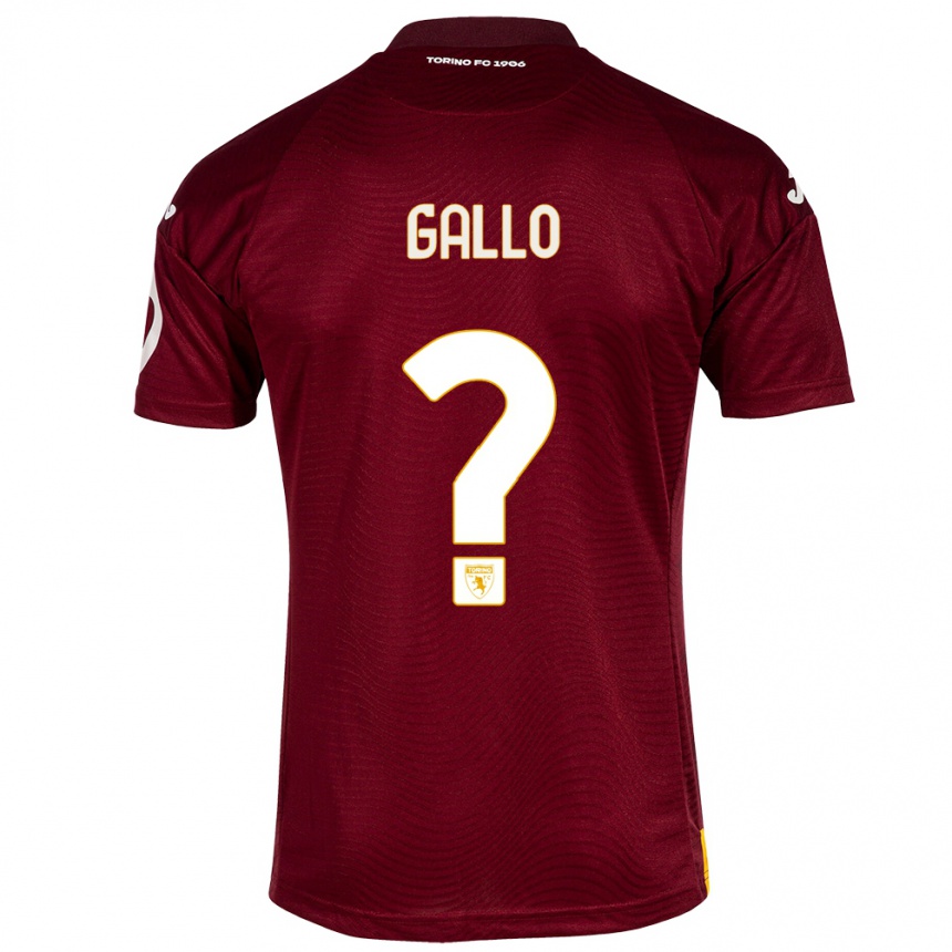 Niño Fútbol Camiseta Tommaso Gallo #0 Rojo Oscuro 1ª Equipación 2023/24