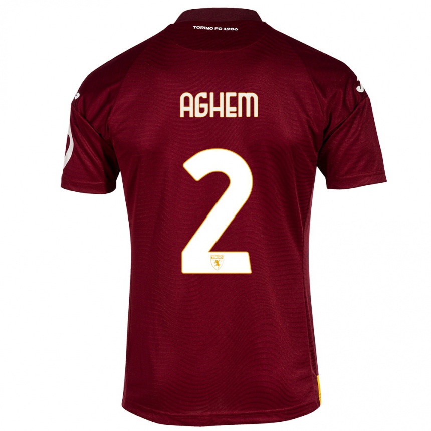 Niño Fútbol Camiseta Brigitta Aghem #2 Rojo Oscuro 1ª Equipación 2023/24