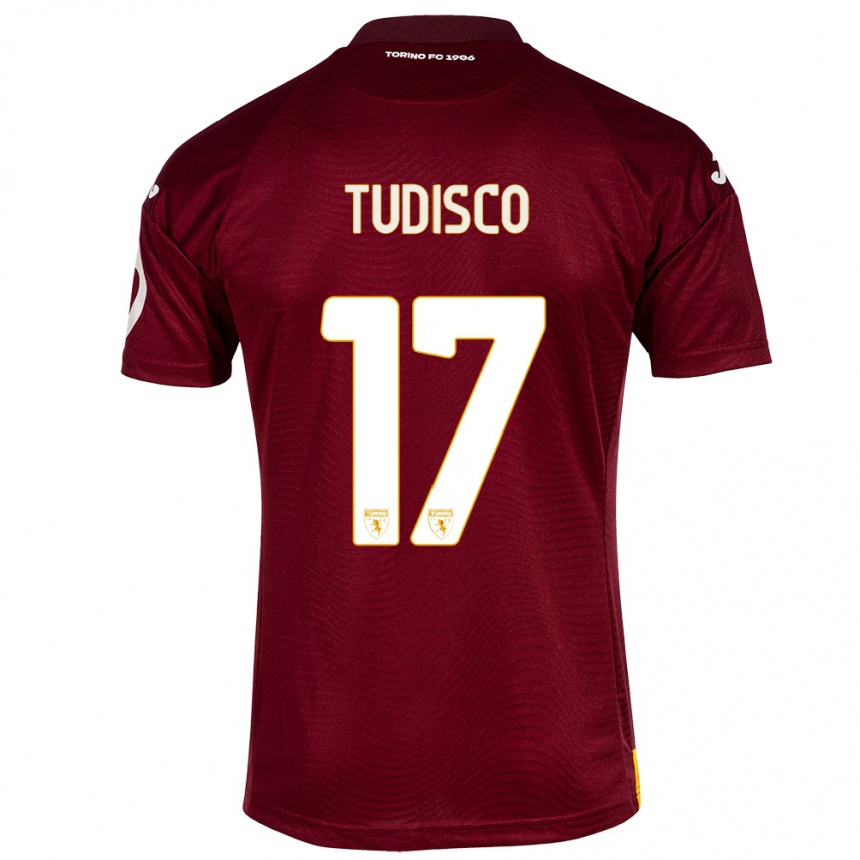 Niño Fútbol Camiseta Giorgia Tudisco #17 Rojo Oscuro 1ª Equipación 2023/24