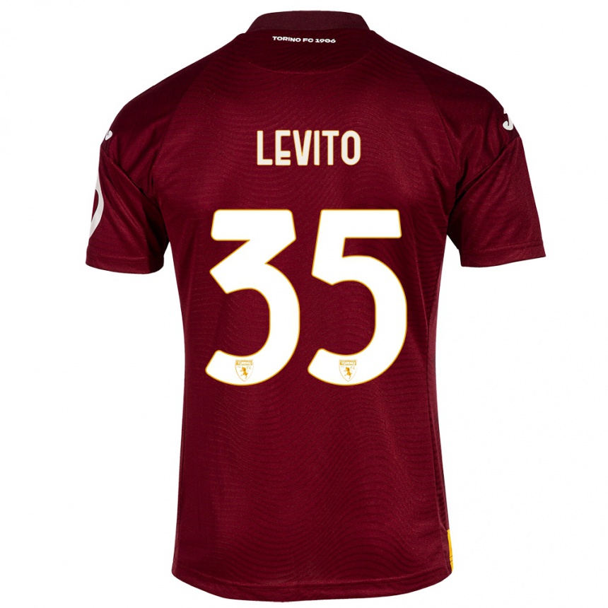 Niño Fútbol Camiseta Isabeau Levito #35 Rojo Oscuro 1ª Equipación 2023/24