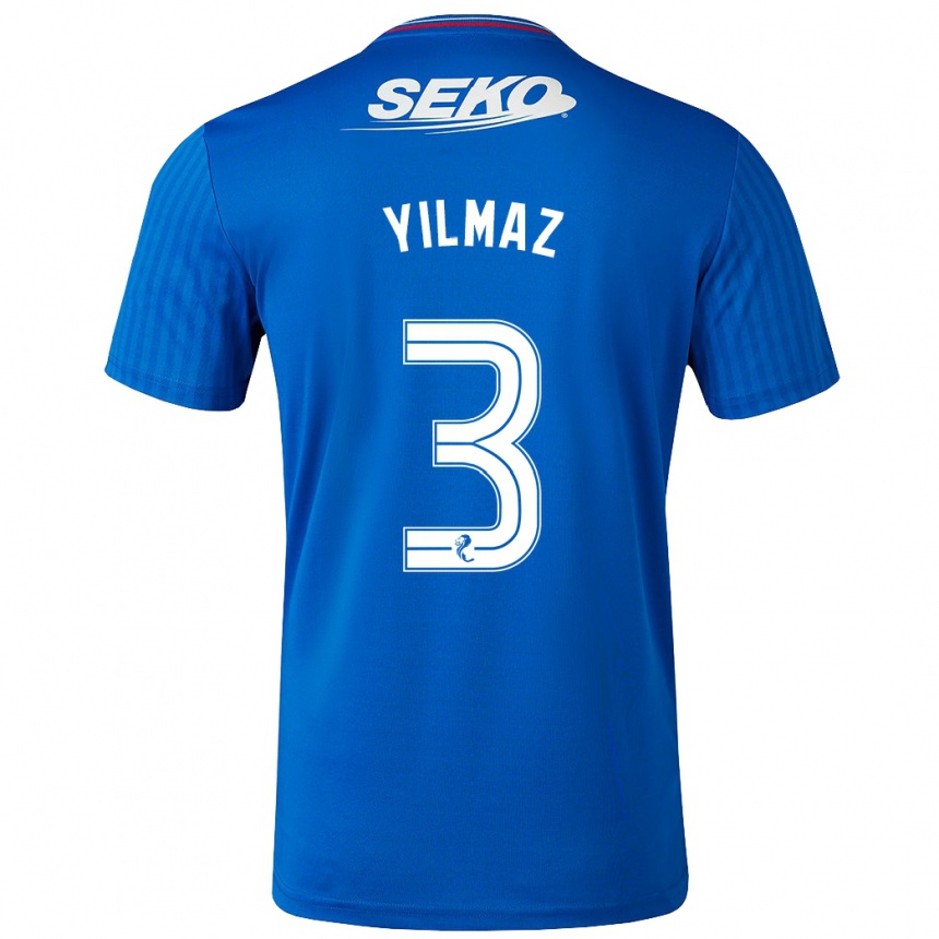 Niño Fútbol Camiseta Rıdvan Yılmaz #3 Azul 1ª Equipación 2023/24