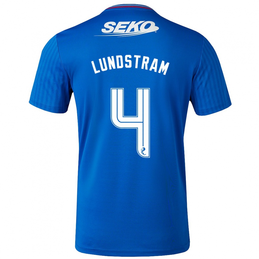 Niño Fútbol Camiseta John Lundstram #4 Azul 1ª Equipación 2023/24