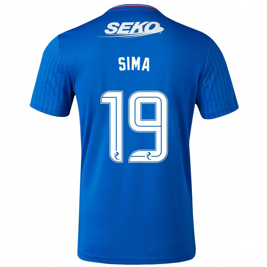 Niño Fútbol Camiseta Abdallah Sima #19 Azul 1ª Equipación 2023/24