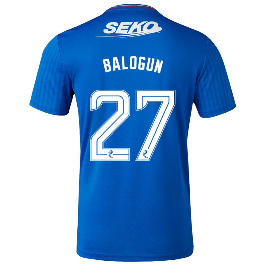 Niño Fútbol Camiseta Leon Balogun #27 Azul 1ª Equipación 2023/24