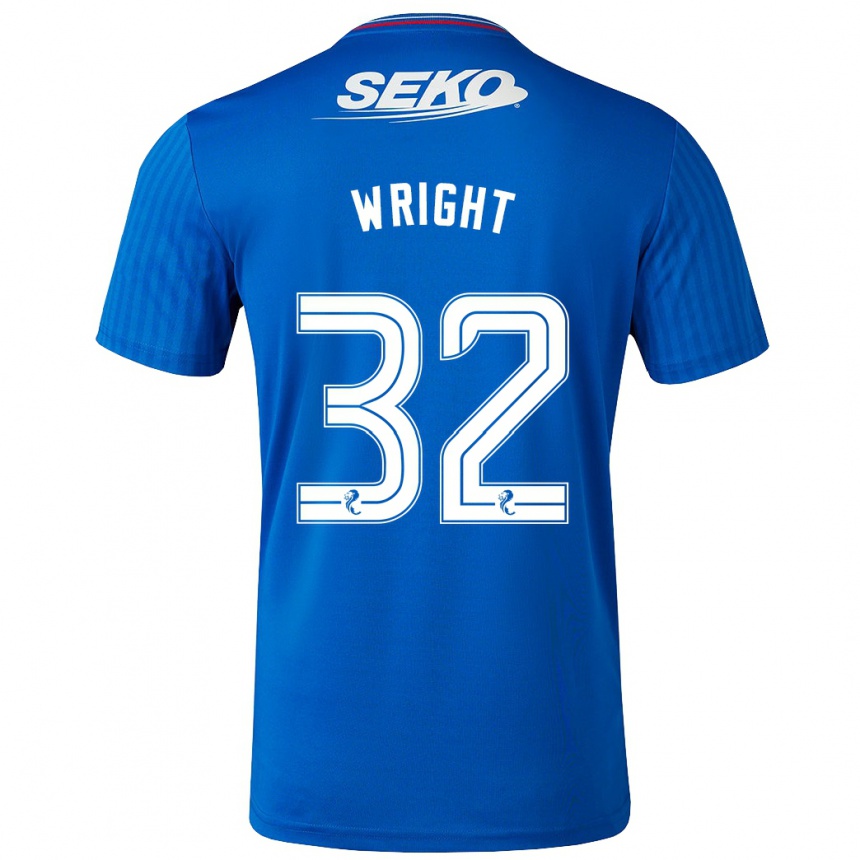 Niño Fútbol Camiseta Kieran Wright #32 Azul 1ª Equipación 2023/24