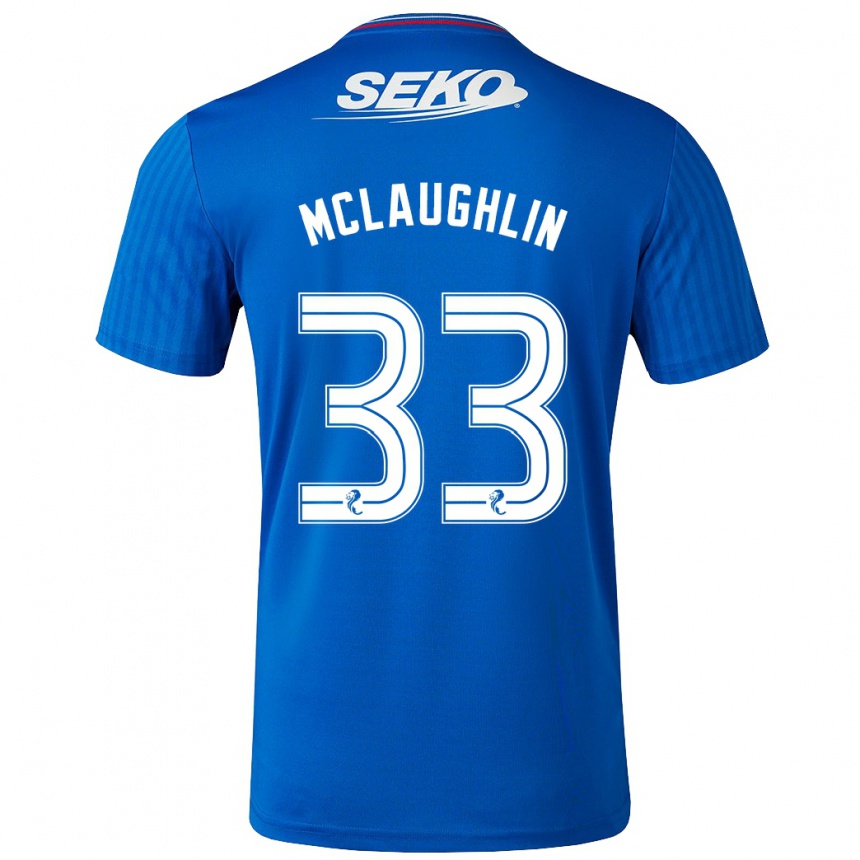 Niño Fútbol Camiseta Jon Mclaughlin #33 Azul 1ª Equipación 2023/24